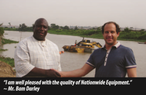 Owner, Mr. Bam Darley of Lagos with Nationwide Finance President Ed Kostenski at project site.