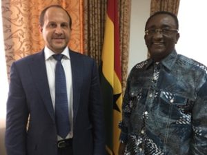 Nationwide Finance President Ed Kostenski with the Honorable Dr. Owusu Afriyie Akoto, Ghana Food and Agricultural Minister.