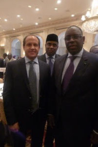 Nationwide Finance President Ed Kostenski with Senegal President Macky Sall.