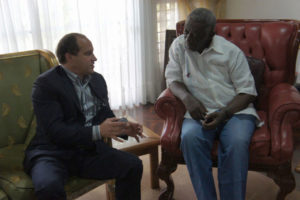 Ed Kostenski meeting with President Kufour of Ghana.