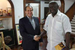 Ed Kostenski meeting with President Kufour of Ghana.